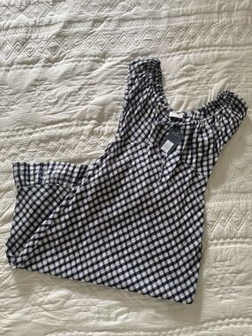 Universal Thread Navy and White Gingham Maxi Dress with Ruffle Hem| Brand New